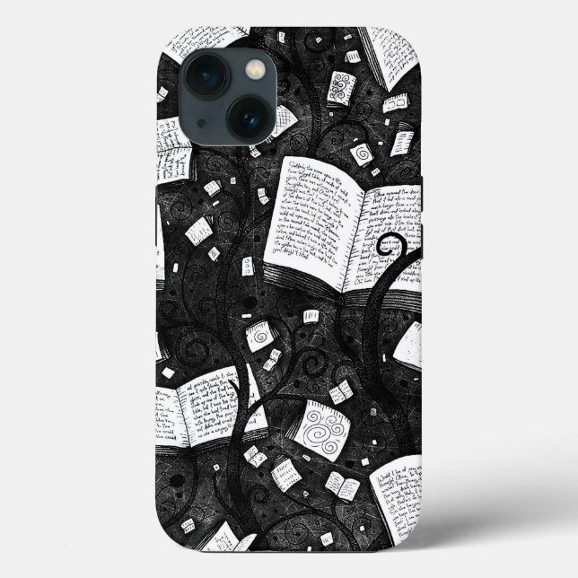 Schwarzweißbücher - Hintergrund Case-Mate iPhone Hülle (Rückseite)