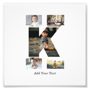 Schwarzweißbuchstaben K FotoCollage Fotodruck