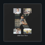 Schwarzweißbuchstaben K FotoCollage Magnetkarte<br><div class="desc">Diese Monogramm-Foto-Collage ist ein personalisiertes Design,  das ein fett formatiertes Monogramm (Initialen oder Buchstaben) mit einer Sammlung von Fotos kombiniert,  die in oder um es herum künstlerisch angeordnet sind. Es ist eine stilvolle Art,  Erinnerungen zu präsentieren und gleichzeitig eine einzigartige,  elegante Touch zu Dekoration oder Geschenken hinzuzufügen.</div>