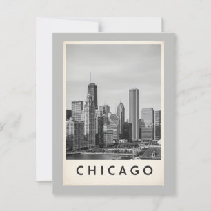 Schwarzweißchicago Postkarte
