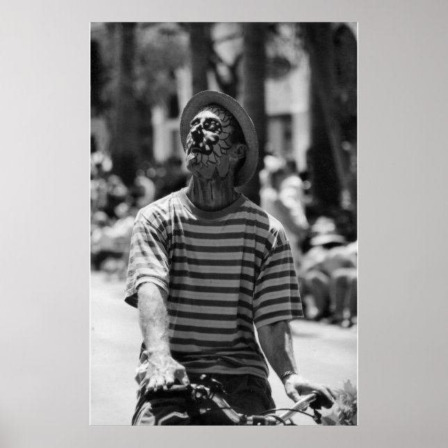 Schwarzweißclown Poster (Vorne)