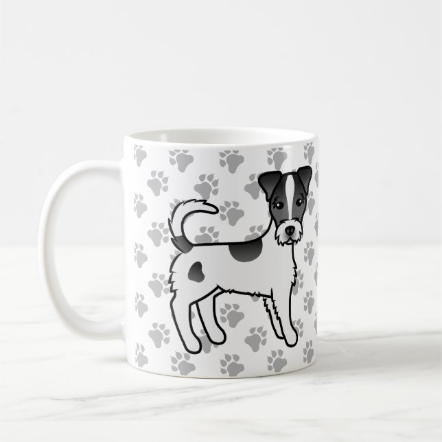 Schwarzweißcoat Parson Russell Terrier Kaffeetasse (Links)