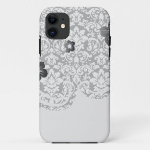 Schwarzweißdamtel geblüht iPhone 11 hülle
