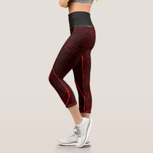 Schwarzweißdesign Capri Leggings