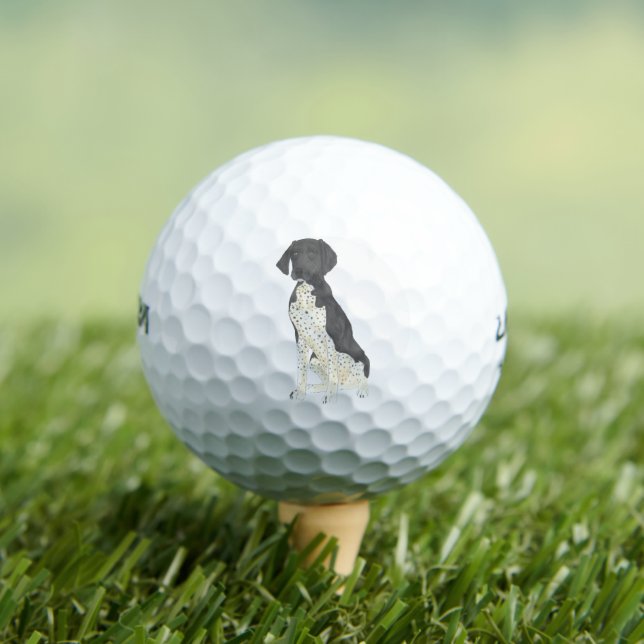 Schwarzweißdeutsch Kurzzeiger Golfball (Insitu T-Shirt)