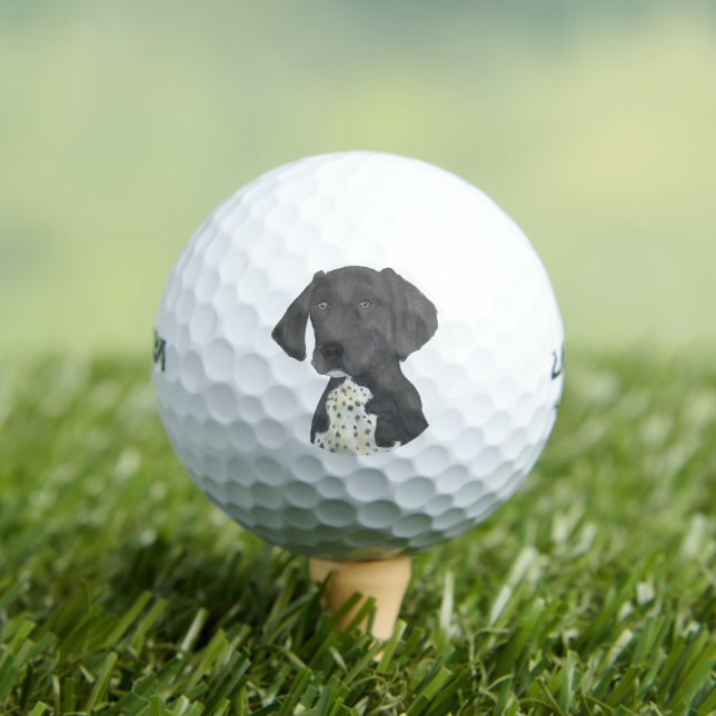 Schwarzweißdeutsch Kurzzeiger Golfball (Insitu T-Shirt)