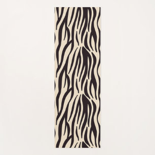 Schwarzweißdruck der Zebra-Haut Yogamatte