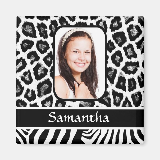 Schwarzweißdruck Magnet (Vorne)