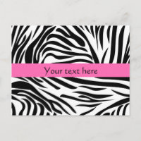 Schwarzweißdruck mit weißem Zebra mit Hot Rosa