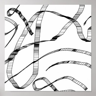 Schwarzweißdruck Poster