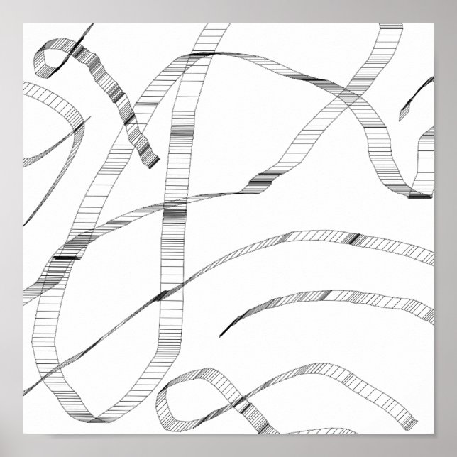 Schwarzweißdruck Poster (Vorne)