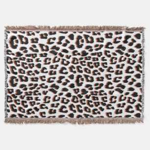 Schwarzweißdruck und Weißleopard Decke