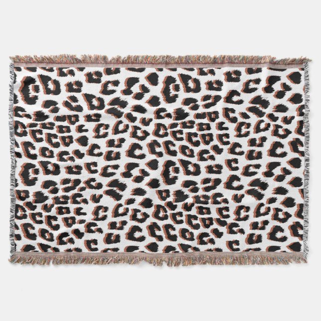 Schwarzweißdruck und Weißleopard Decke (Vorderseite)