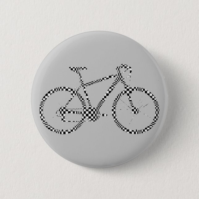 Schwarzweißfahrrad Button (Vorderseite)