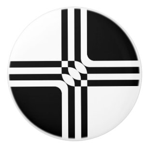 Schwarzweißfantasie Keramikknauf