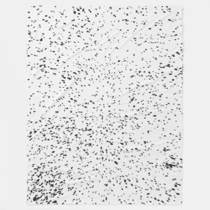 Schwarzweißfarbe-Spritzer für Grunge-Tiere Fleecedecke