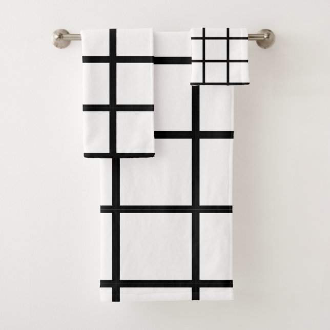 Schwarzweißfenster Badhandtuch Set (Insitu)