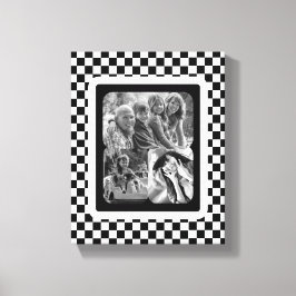 Schwarzweißfoto-Collage Vintag Leinwanddruck