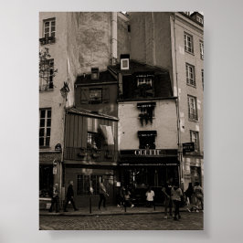 Schwarzweißfotografie in Paris Poster