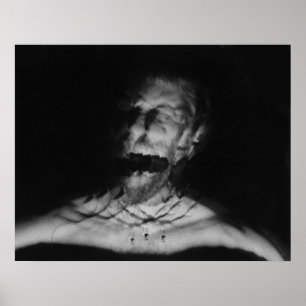 Schwarzweißfotografie Schreien Poster