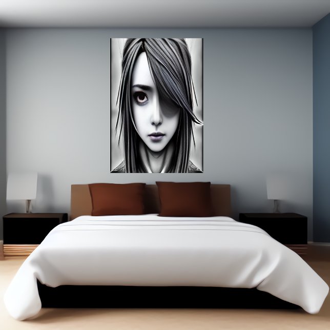 Schwarzweißfrau | AI Art Poster (Von Creator hochgeladen)