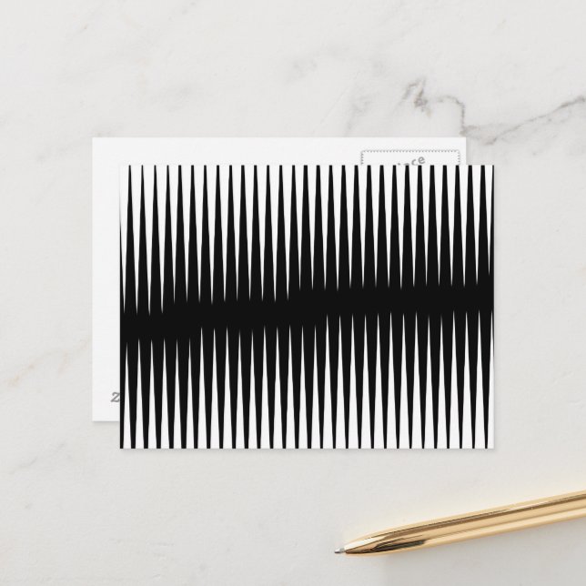 Schwarzweißfrequenz Postkarte (Vorderseite/Rückseite Beispiel)