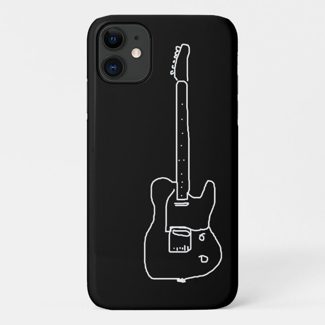 Schwarzweißgitarre Case-Mate iPhone Hülle (Rückseite)