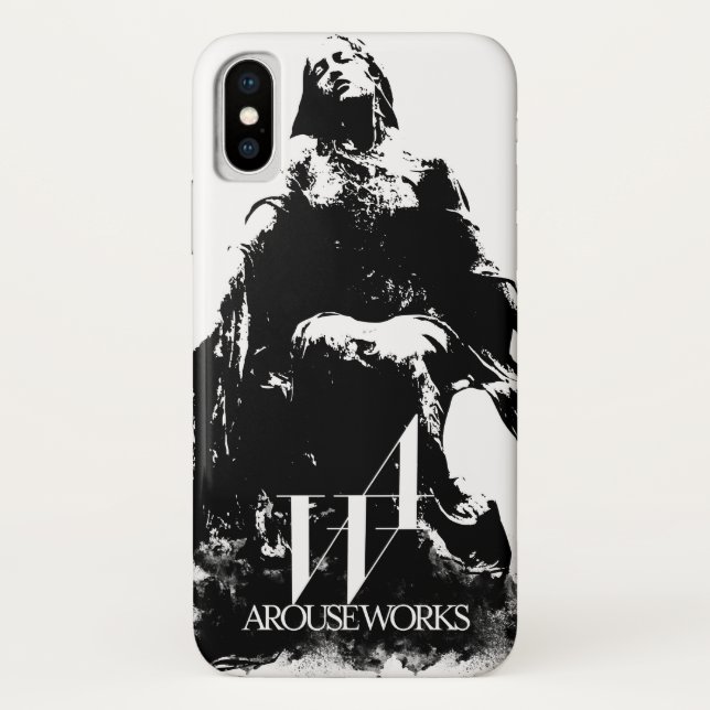 Schwarzweißgrafik Case-Mate iPhone Hülle (Rückseite)