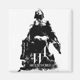 Schwarzweißgrafik Magnet