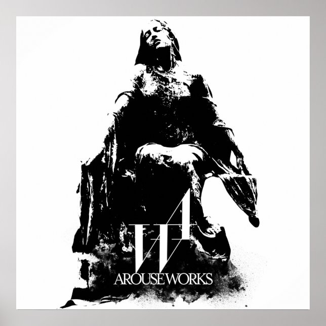 Schwarzweißgrafik Poster (Vorne)