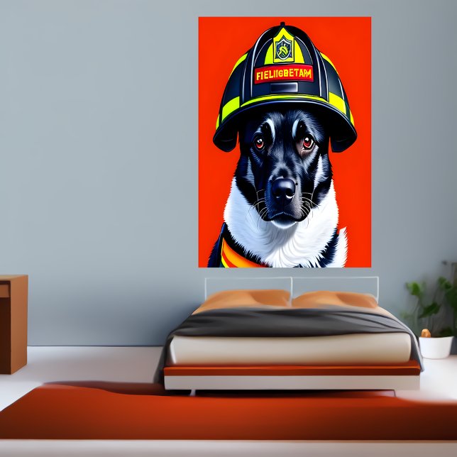 Schwarzweißhund | AI Art Poster (Von Creator hochgeladen)