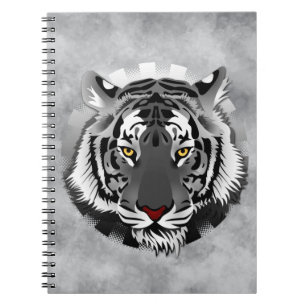 Schwarzweißiger Tiger Notizblock