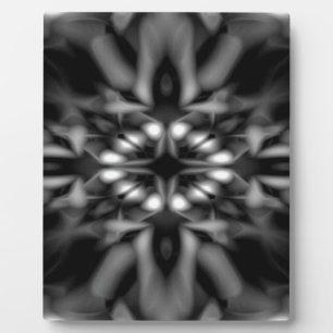 Schwarzweißkaleidoskopmuster Fotoplatte