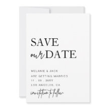Schwarzweißkalligraphie Save the Date