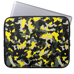 Schwarzweißkampfmuster Laptopschutzhülle