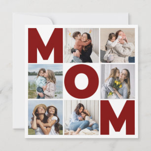 Schwarzweißkarte 6 für die Mama FotoCollage