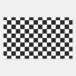 Schwarzweißkarton Rechteckiger Aufkleber