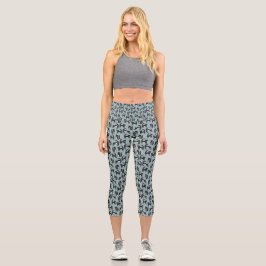 Schwarzweißkatze Capri Leggings