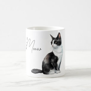 Schwarzweißkatze Kaffeetasse