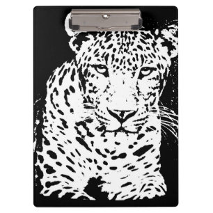 Schwarzweißleopard Klemmbrett