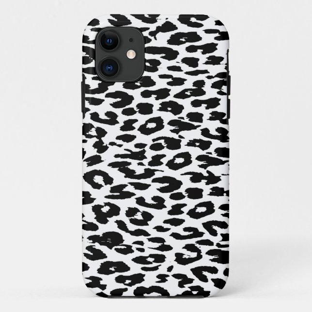 Schwarzweißleoparddruck Case-Mate iPhone Hülle (Rückseite)
