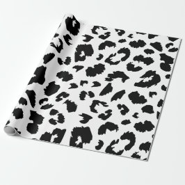 Schwarzweißleoparddruck Geschenkpapier