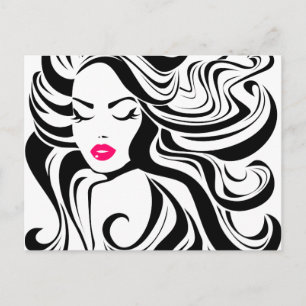 Schwarzweißmädchen Vintag Postkarte