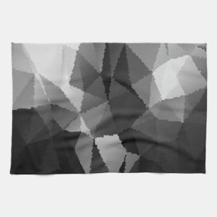 Schwarzweißmosaikmuster Geschirrtuch