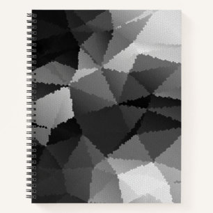 Schwarzweißmosaikmuster Notizbuch
