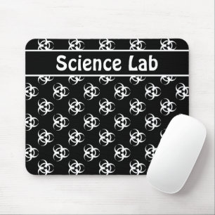 Schwarzweißmousepad mit weißer Biogefährdung mit b Mousepad