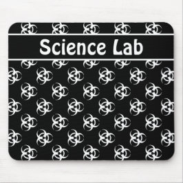 Schwarzweißmousepad mit weißer Biogefährdung mit b Mousepad