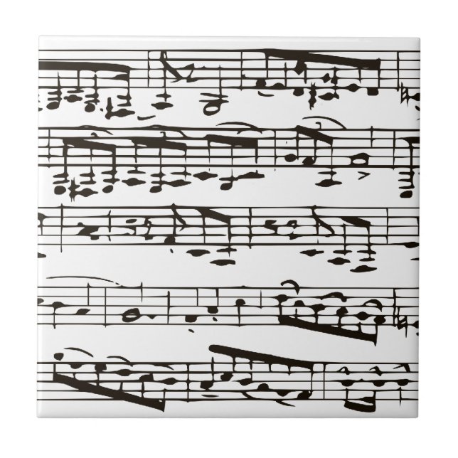 Schwarzweißmusik Fliese (Vorderseite)