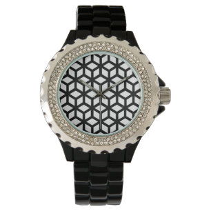 Schwarzweißmuster Armbanduhr