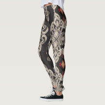 Schwarzweißmuster-Leggings